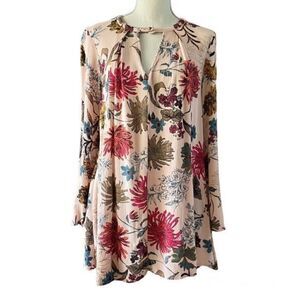 Nectar Clothing Floral Chrysanthemum Tunic Top S